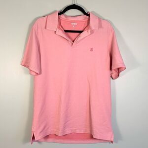IZOZ pink men’s collar polo shirt men’s size medium